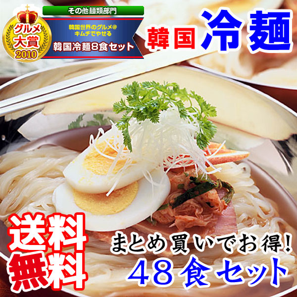 韓国冷麺48食セット　プロが選ぶ業務用のゴクうま水冷麺　常温便・クール冷蔵便・冷凍便可【送料無料】