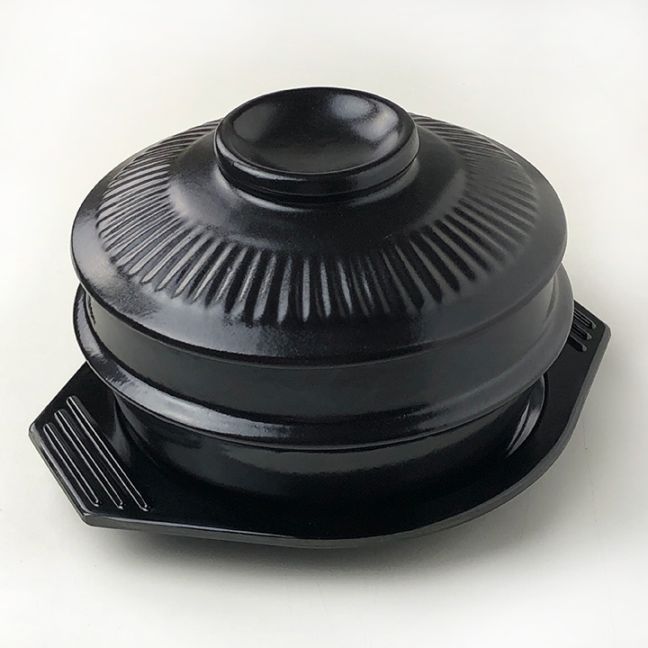 トゥッペギ　直径17cm×1個、フタ、メラミン製トレー付き トゥペギ サムゲタン　チゲ鍋に（直径170mm・内径157mm・深さ80mm）韓国 土鍋 トッペギ　常温便・クール冷蔵便可