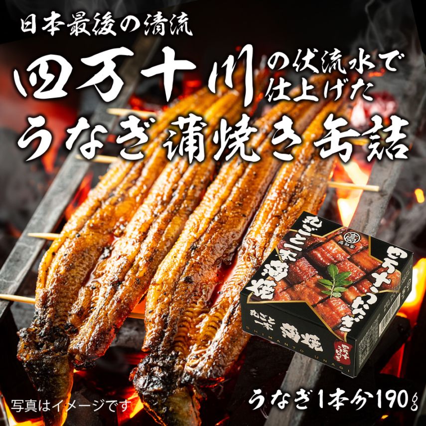 【5153】四万十川 うなぎ 丸ごと一本蒲焼 190g（固形量80g、内容総量110g） 常温便・冷蔵便可 うなぎ ウナギ 鰻 国産 かば焼き 蒲焼き うな重 鰻重 土用丑の日 グルメ ギフト プレゼント おとりよせ お取り寄せ 高知県 四万十川