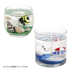 ジェルキャンドル用ガラス細工 リトルサンタ立ち【6個セット