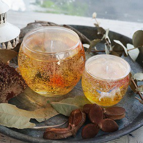 キャンドル用 グラス バブルボールM(フィルム付)【1個:12個:144個