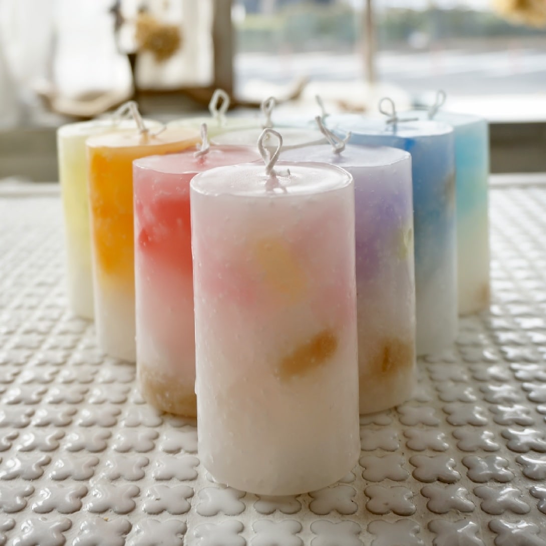 kinariオリジナル】グラデーションキャンドル 10本アソートセット 暖色