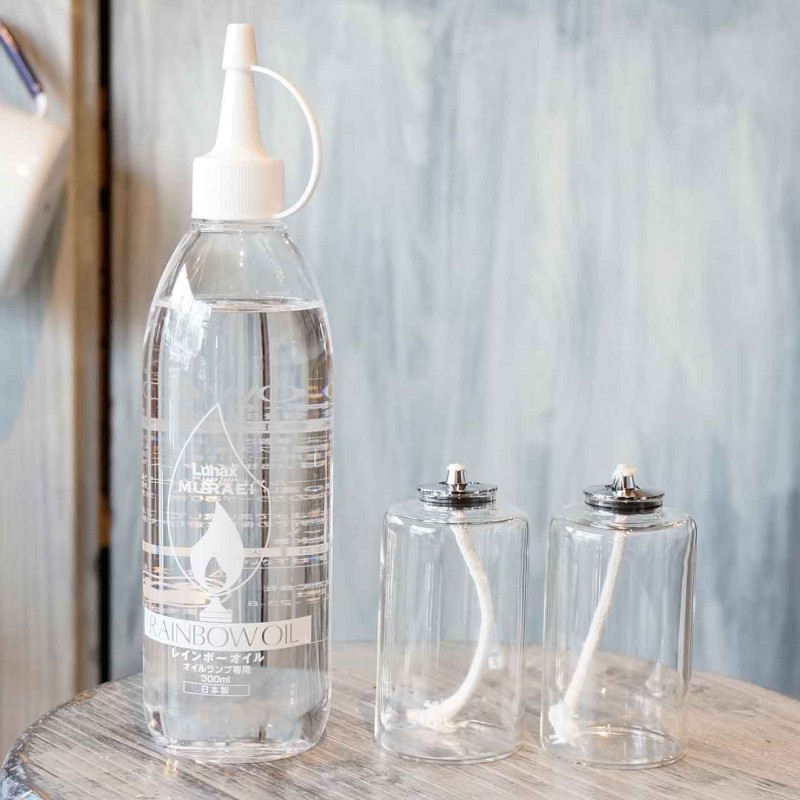 オイルランプ専用ガラス容器 燃焼時間16時間タイプ 2個 F45 H87 オイル付きセット ハーバリウム オイルランプ キャンドル材料卸販売キナリ