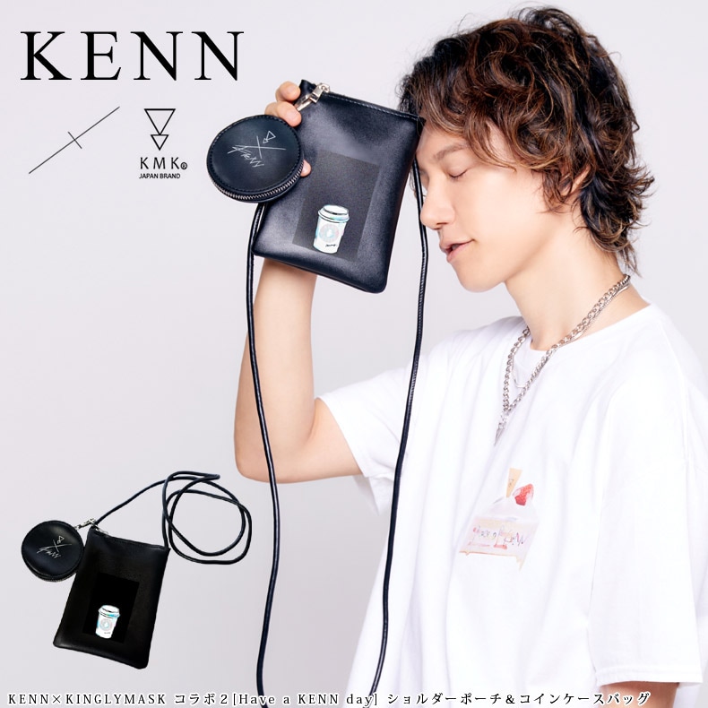 KENN × KINGLYMASKコラボ2[Have a KENN day]ショルダーポーチ＆コイン