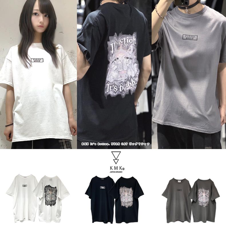 ��KMK 2026 SUMMER T COLLECTION��KMK It's fiction. NYAN CAT �ӥå�T����ĸ��� ���󥰥꡼�ޥ��� ��� ��ǥ����� ��˥��å��� �˽����� KINGLYMASK ���ꥸ�ʥ� 2026 �� S/S ����