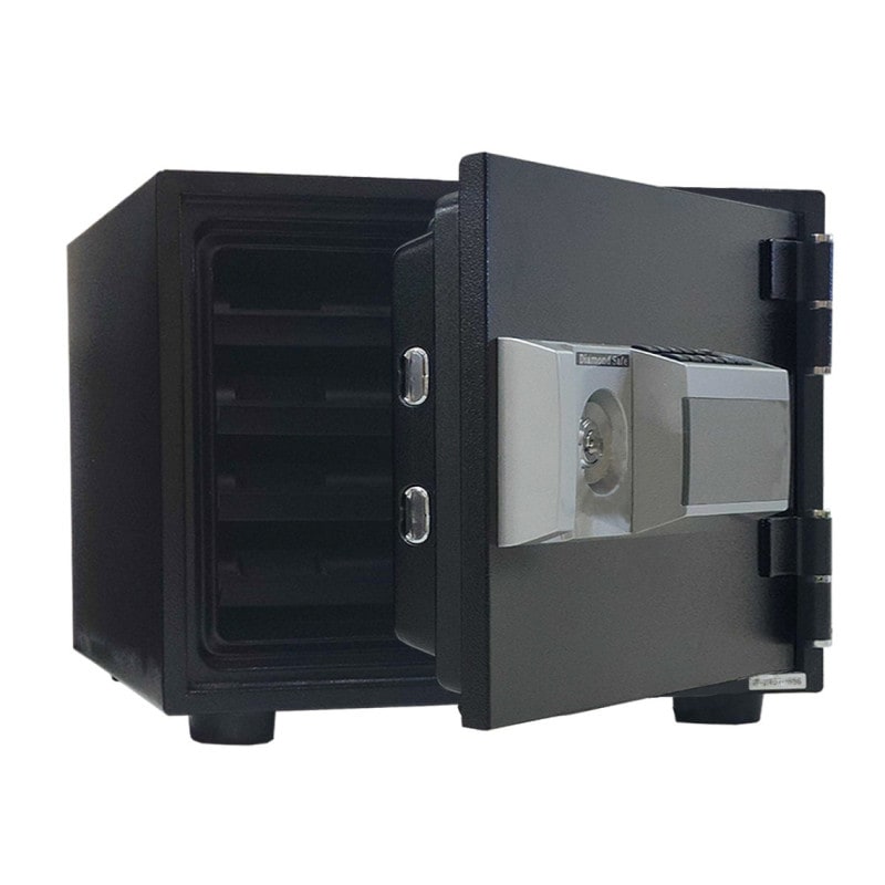 キレイめ ダイヤセーフ 耐火金庫 DW34-4 ダイヤセーフ MEK34-4 プッシュ式 金庫 小型 家庭用 テンキー式 耐火