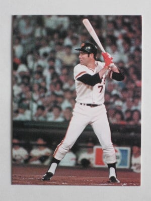77105 カルビープロ野球カード 77年 No.105 巨人 柴田勲 ジャイアンツ