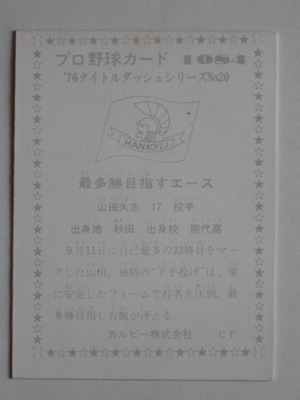 【セール】 プロ野球カルビーカード  山田久志  1979年タイトルホルダー c1987-024b.jpg