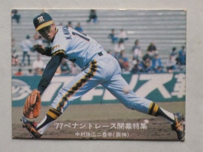 カルビープロ野球カード1979年阪神タイガース中村勝広 カルビープロ野球カード1979年阪神タイガース中村勝広 1979 79
