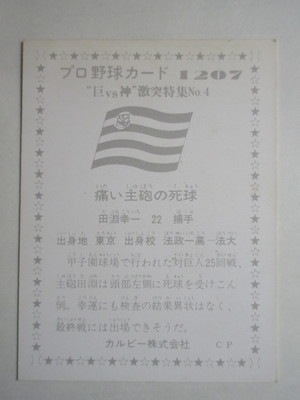 761207 カルビープロ野球カード 1976年 No.1207 阪神 田淵幸一 並上品