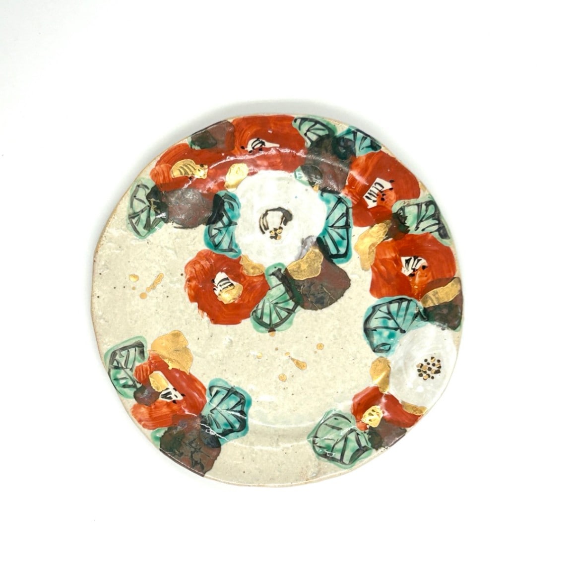 父の日うー特価』弥左衛門金彩飾り皿特大サイズ皿立て付き