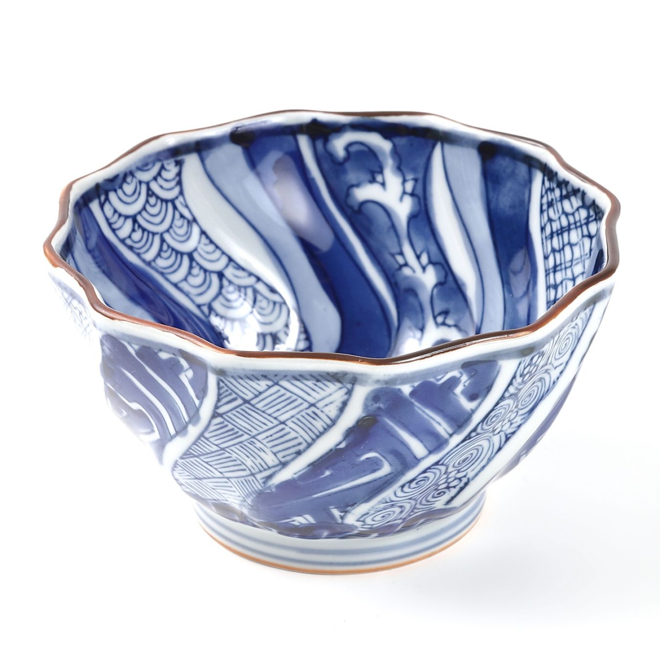 九谷焼　万象窯　大鉢　2点まとめ　染付 茶道具 ボウル 直径34cm/36cm 九谷焼 万象窯 大鉢 2点まとめ 染付 茶道具 ボウル 直径34cm