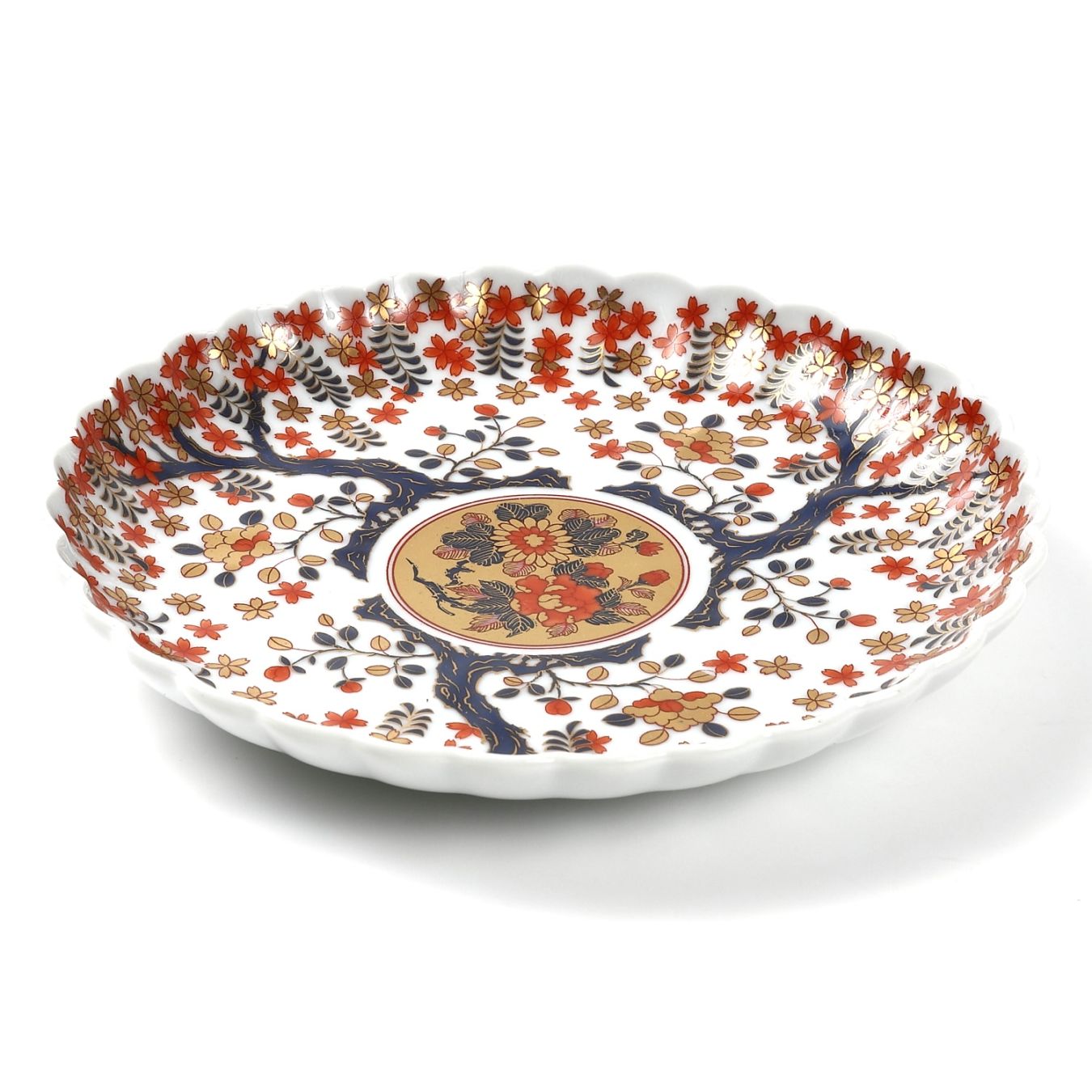 林九郎窯】三方割元禄地紋小皿｜創亭やぶきたオンライン