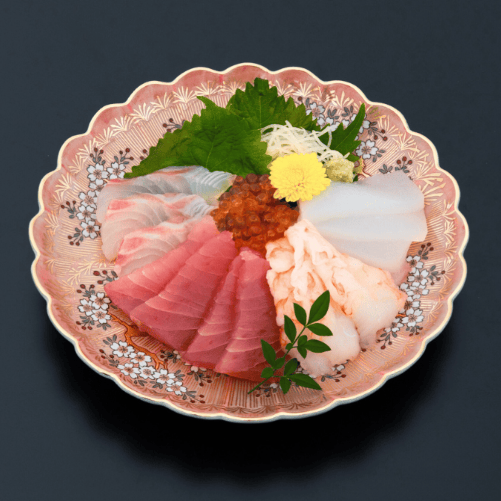 林九郎窯】琳派桜樹紋6号皿（赤）【波佐見焼】｜創亭やぶきたオンライン