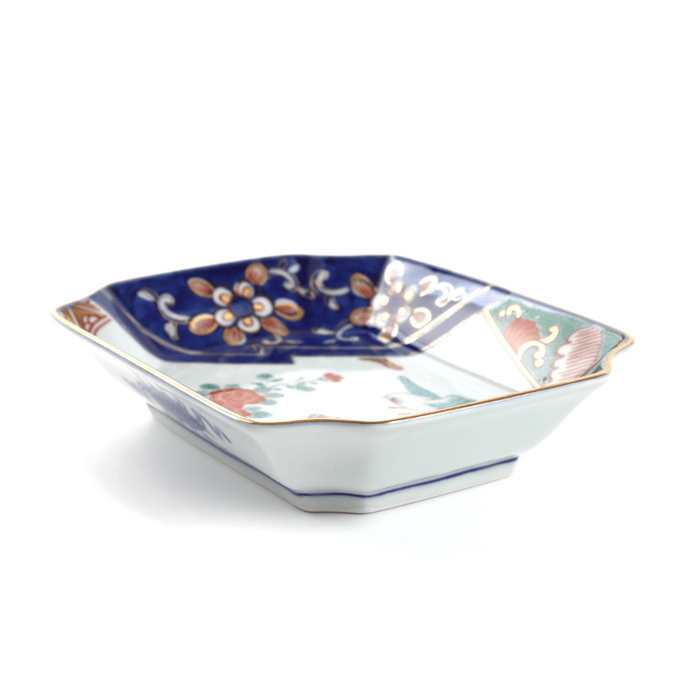 林九郎窯】垣根牡丹角取皿｜創亭やぶきたオンライン