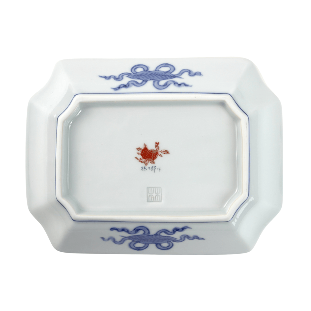 林九郎窯】垣根牡丹角取皿｜創亭やぶきたオンライン