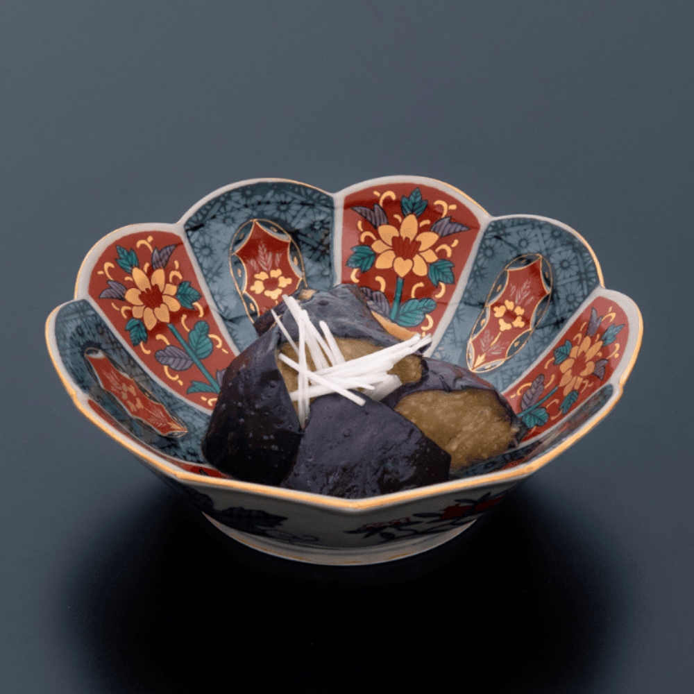 波佐見焼　林九郎窯　十方割花地紋　小鉢揃　5枚　菊割鉢　輪花鉢　金彩　古伊万里 波佐見焼林九郎窯十方割花地紋小鉢揃5枚菊割鉢輪花鉢金彩古伊万里