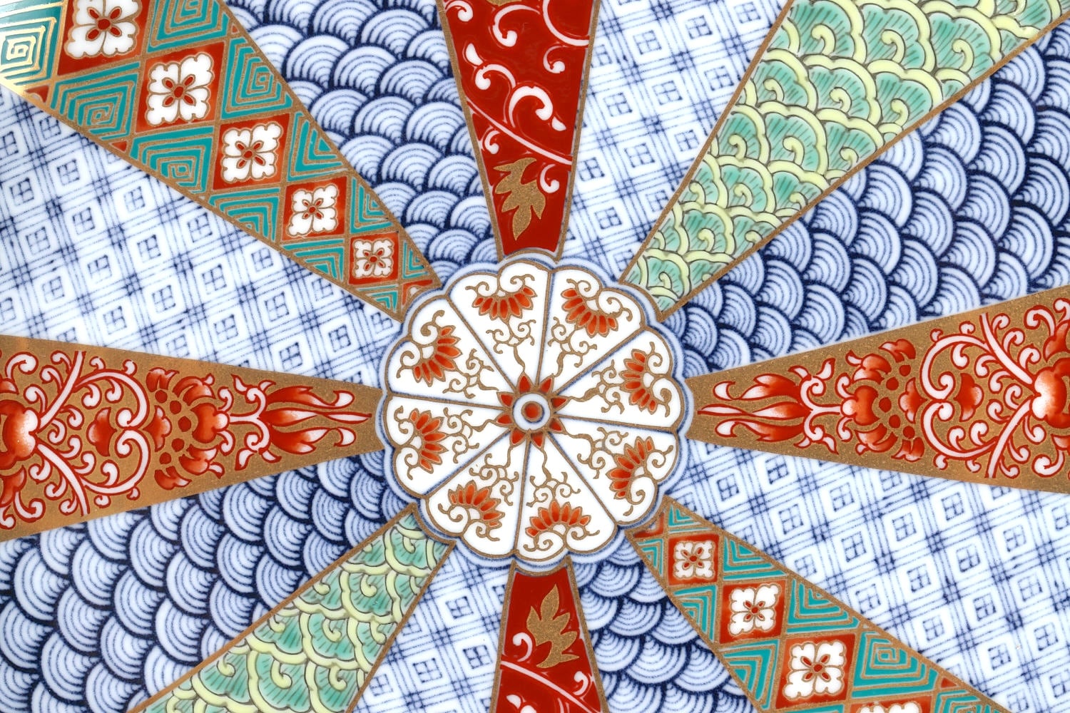 林九郎窯】菊割花地紋和皿｜創亭やぶきたオンライン