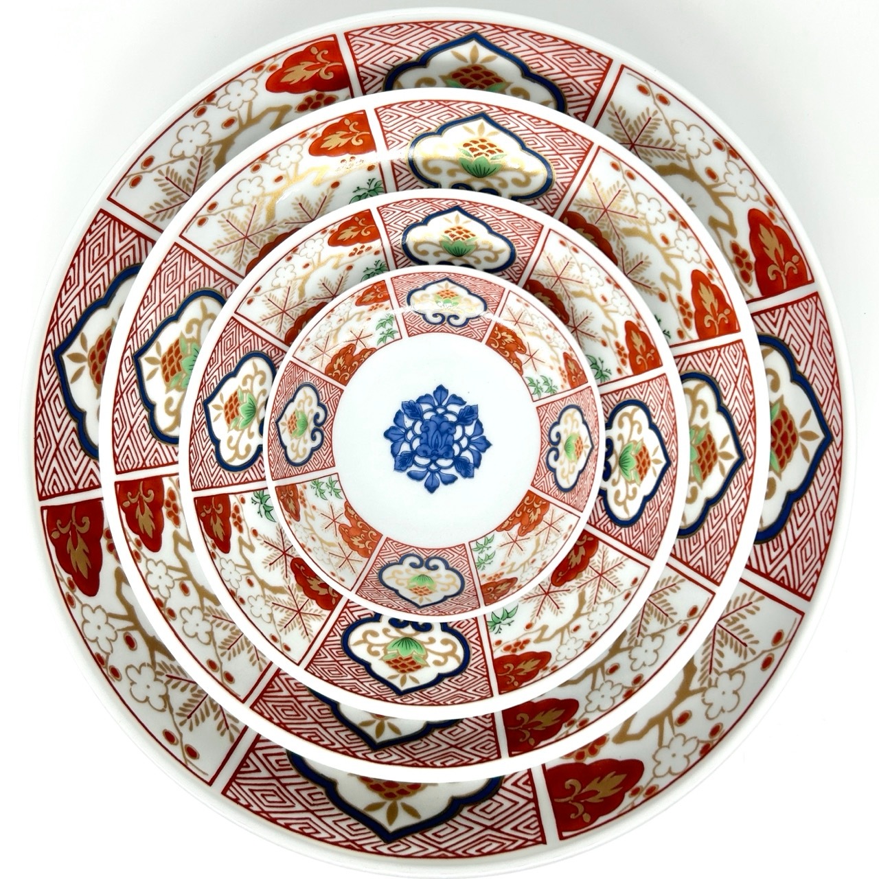 美山窯】染錦窓絵霊芝文和皿【波佐見焼】｜創亭やぶきたオンライン