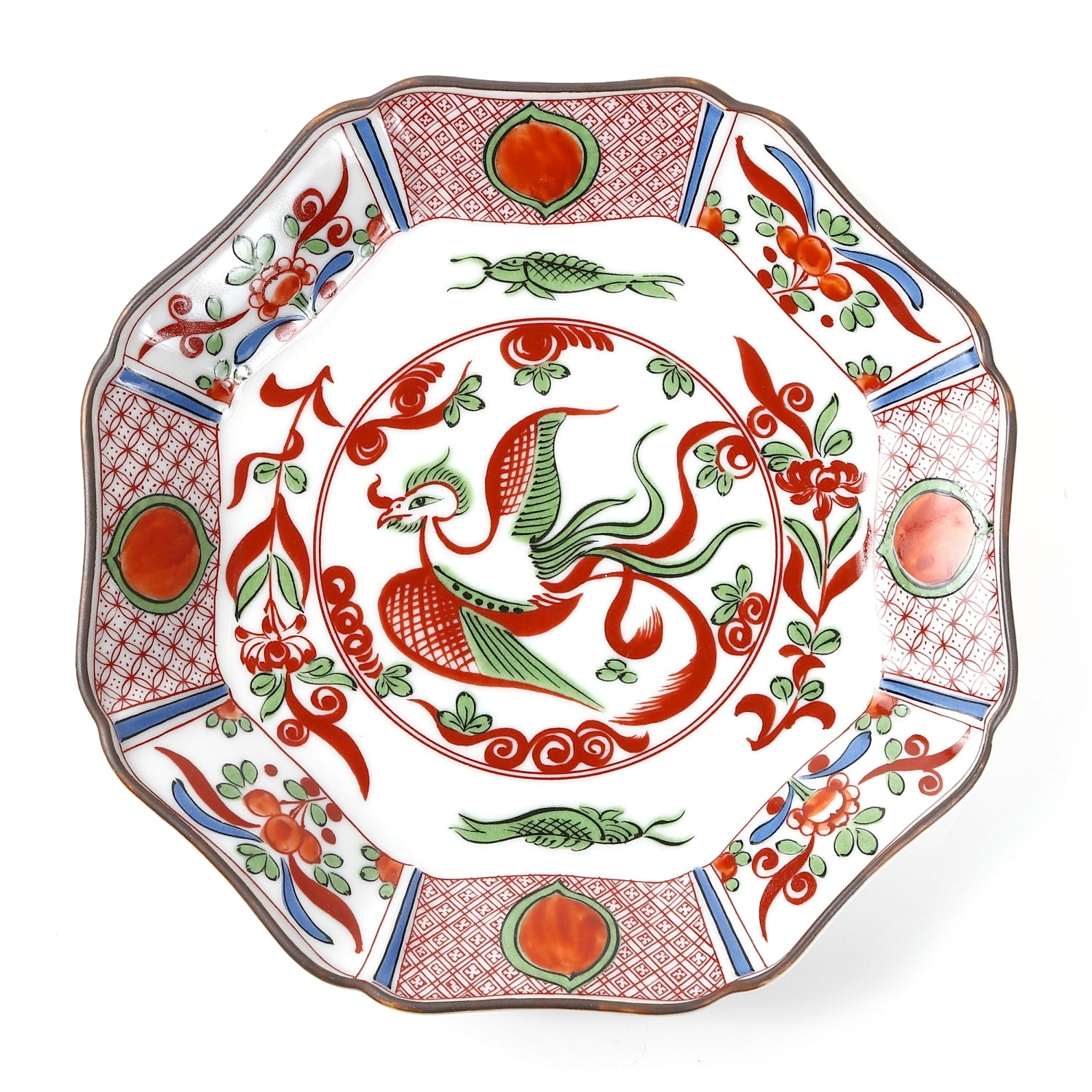 明治　九谷焼　赤絵小皿19枚　直径11.5㎝　東Y6-0417③タエトサ 明治 九谷焼 赤絵小皿19枚 直径11.5㎝ 東Y6-0417③タエトサ