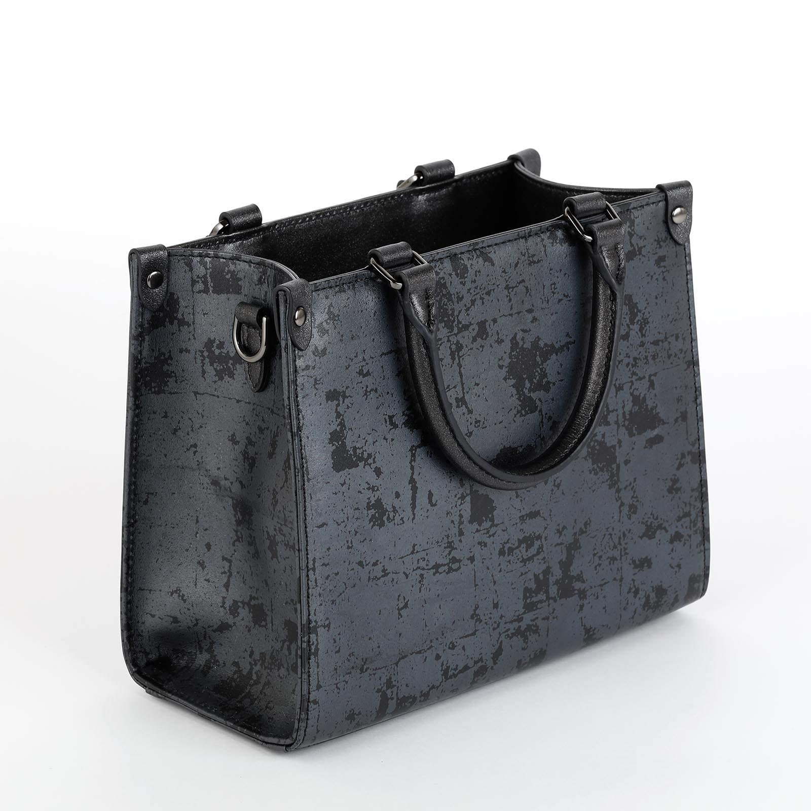 KYOTO Leather スクエアバッグ ブラック