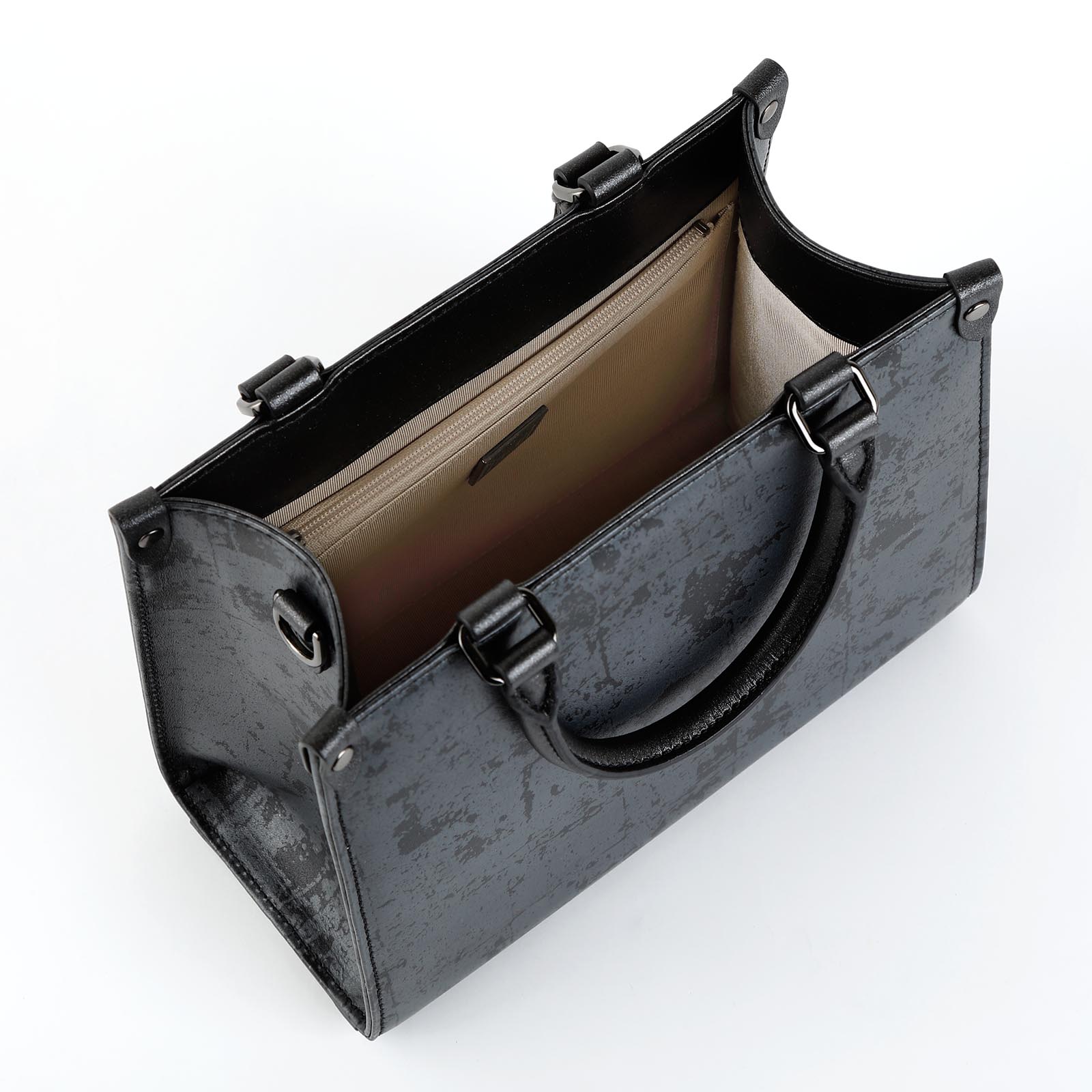 KYOTO Leather スクエアバッグ ブラック
