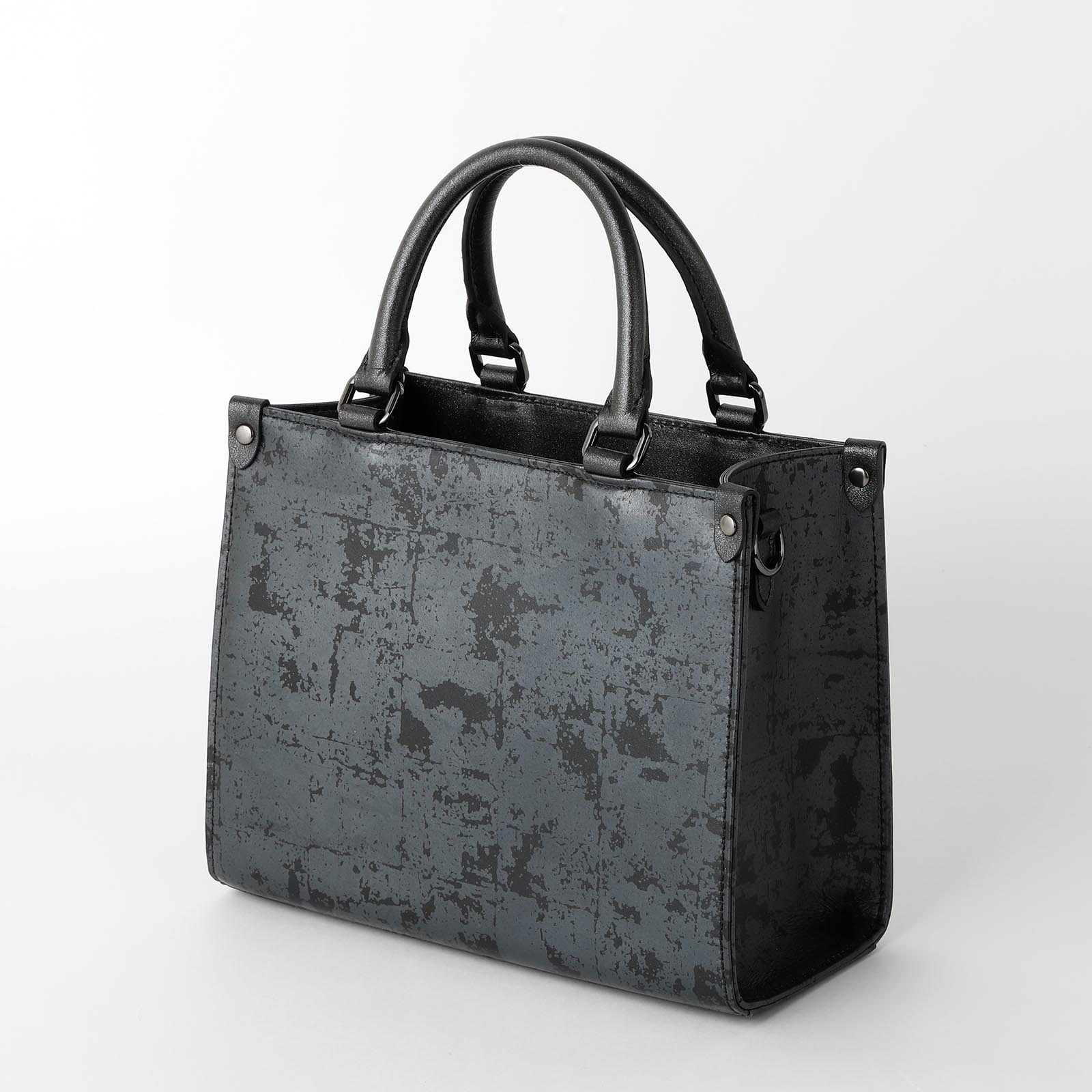 KYOTO Leather スクエアバッグ ブラック