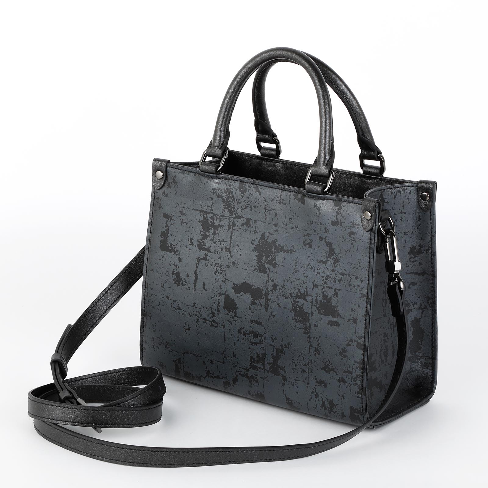 KYOTO Leather スクエアバッグ ブラック