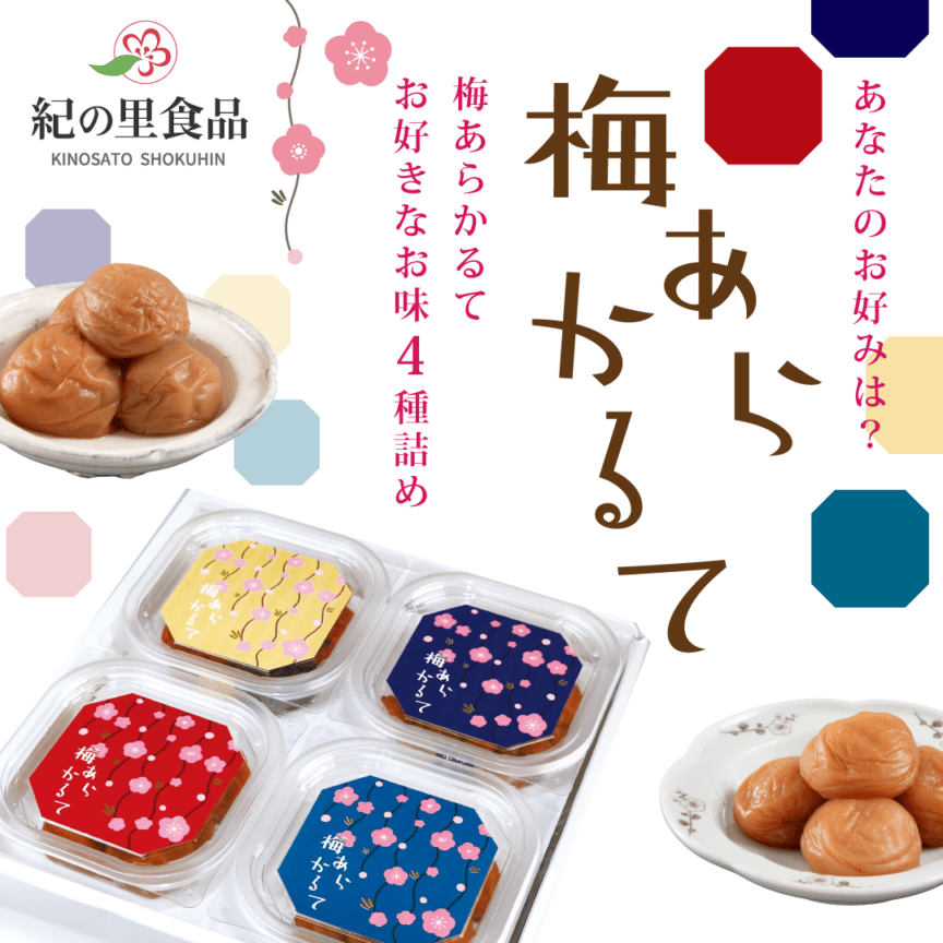 【好きなお味が選べる】梅あらかるて　4種入