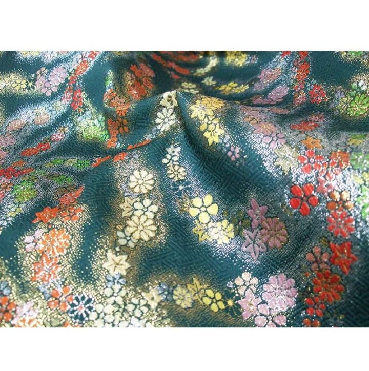 金襴生地 限定 -渦小花 緑-