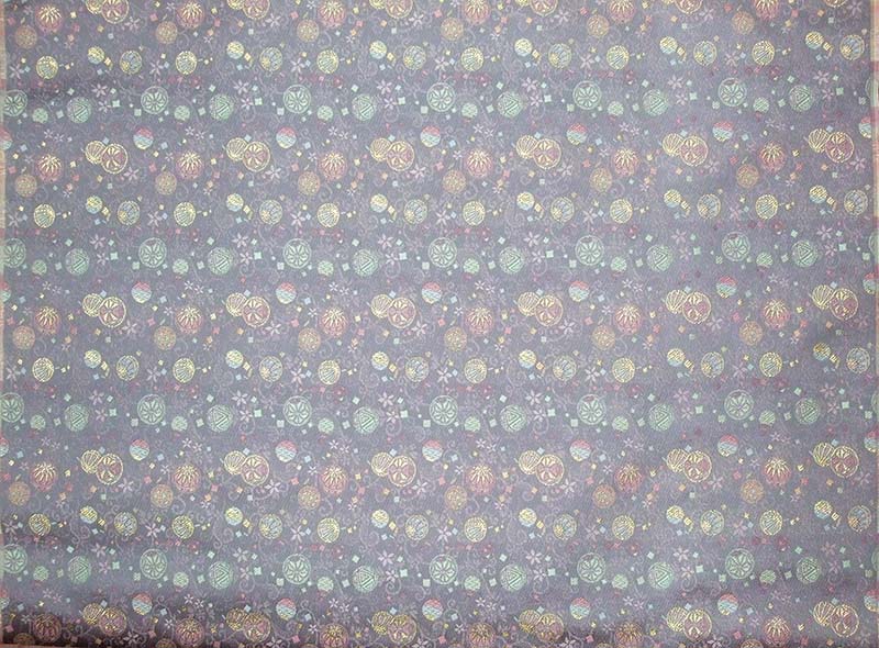 金襴生地 定番　-手毬に唐草-