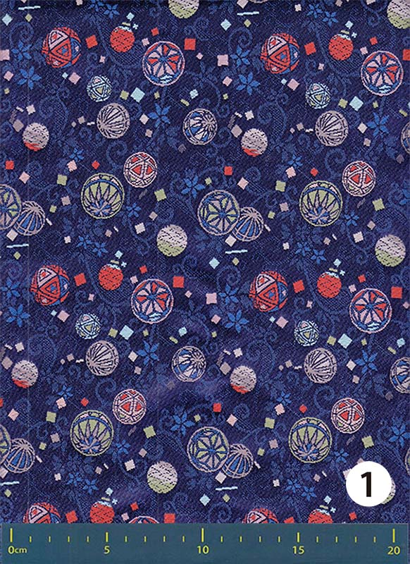 金襴生地 定番　-手毬に唐草-