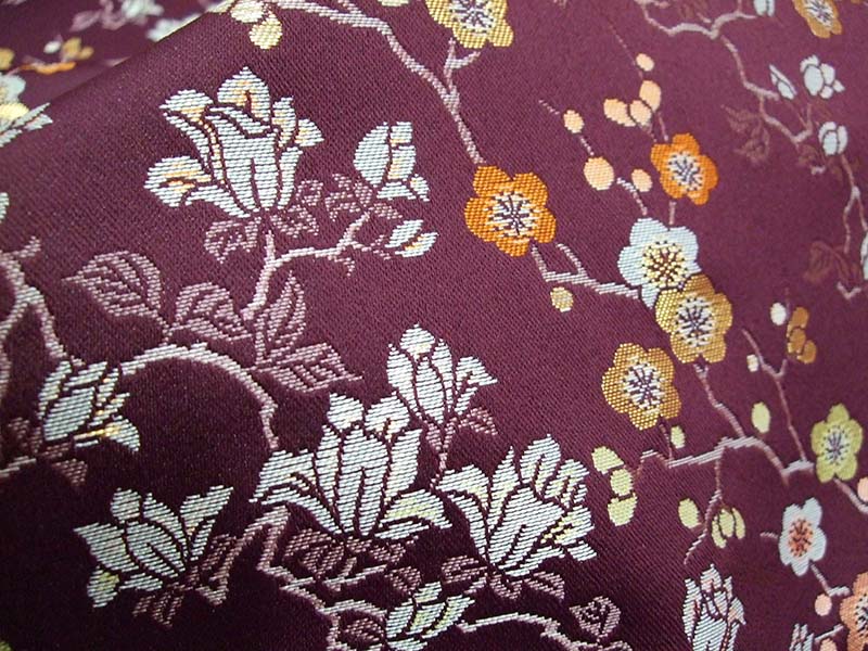 金襴生地 定番　-梅にコブシ-
