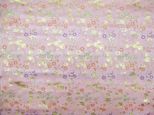 金襴生地 定番　-梅にコブシ-