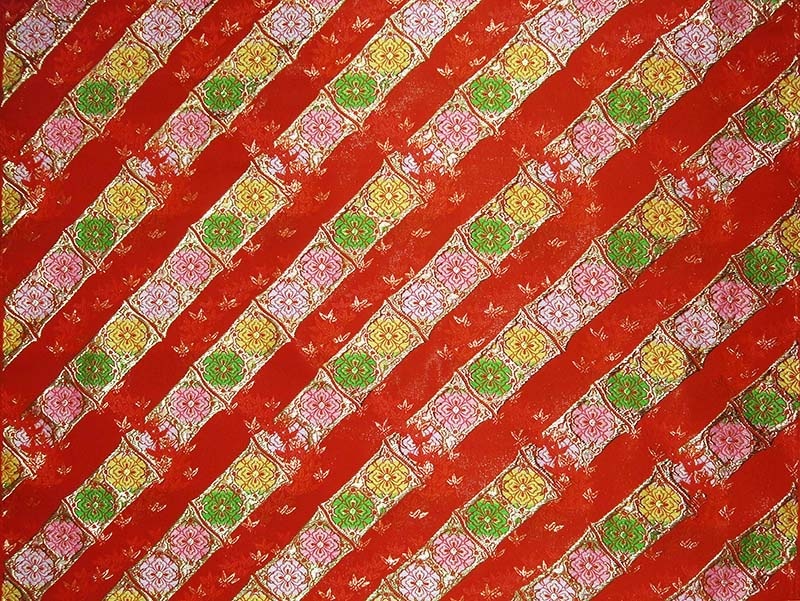 金襴生地 定番　-竹に花菱-