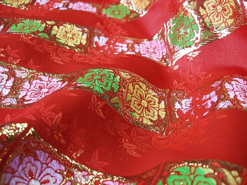 金襴生地 定番　-竹に花菱-