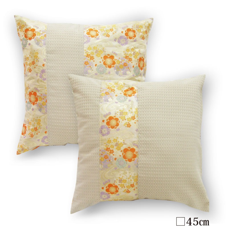 和モダンクッションカバー　-枝梅観世流水-