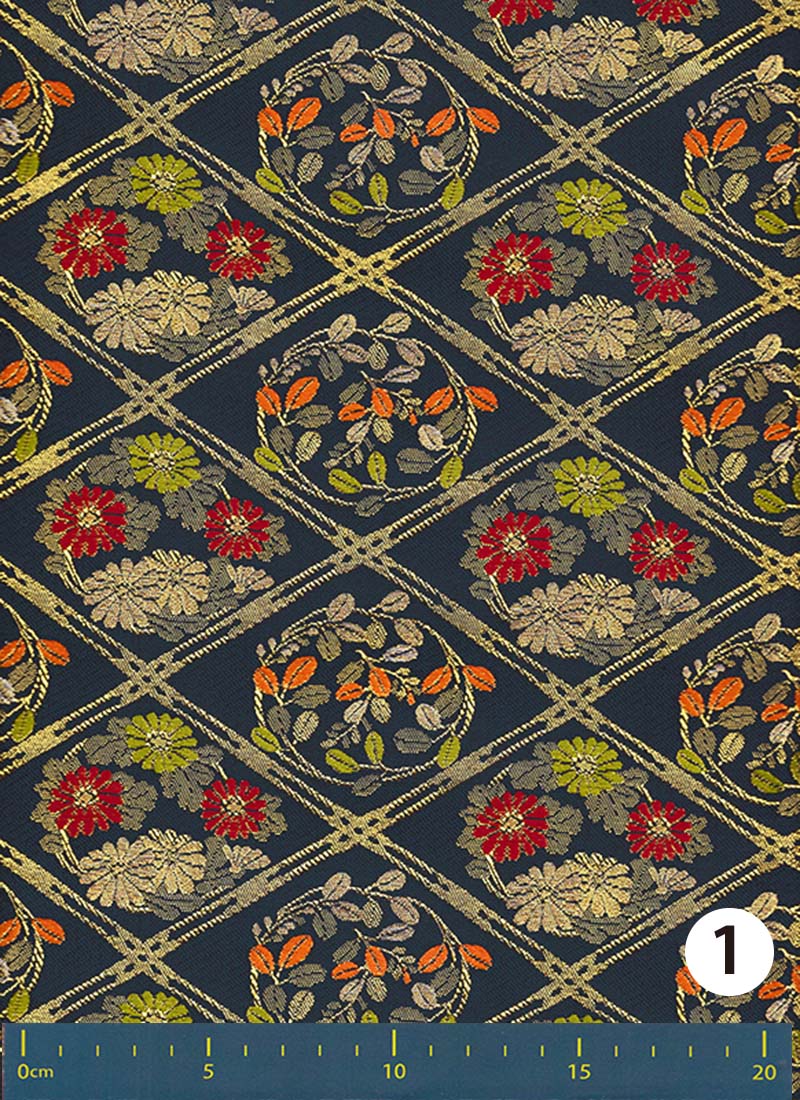 金襴生地 定番　-花丸格子-