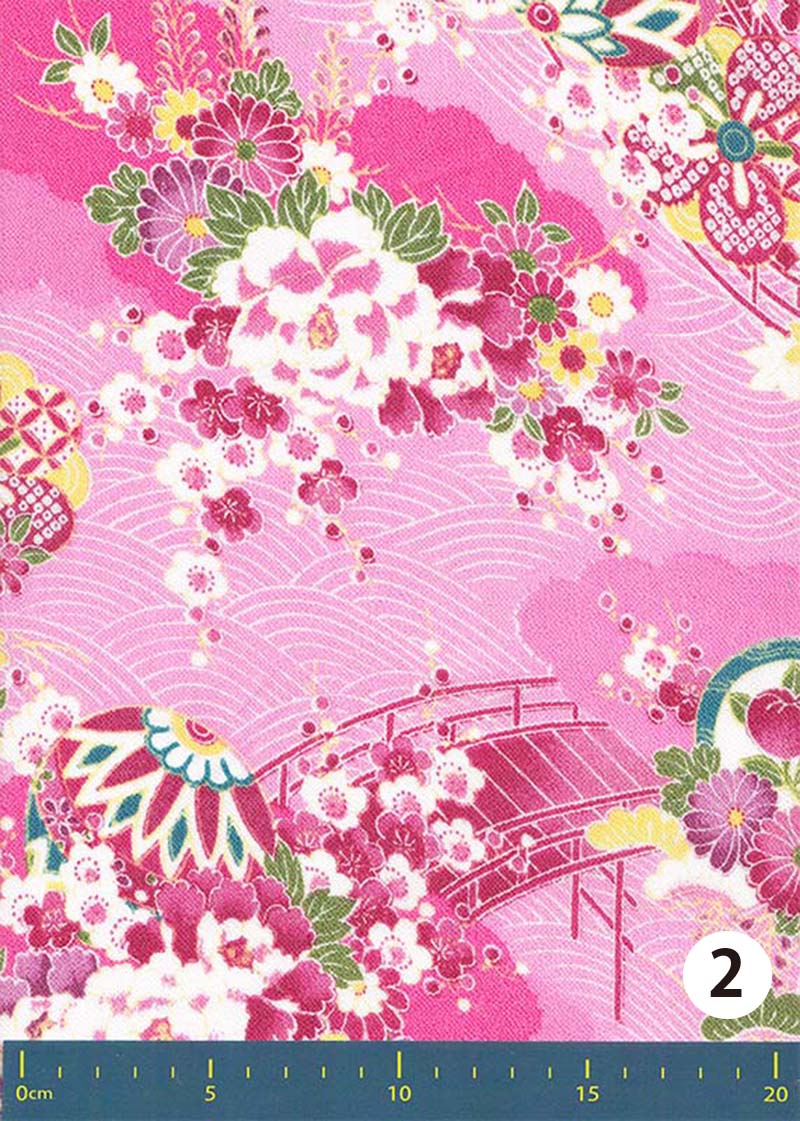 大正ロマン　縮緬　友禅 楽天市場】ちりめん 生地 友禅 大正ロマンの大柄な花柄 紫 YS04