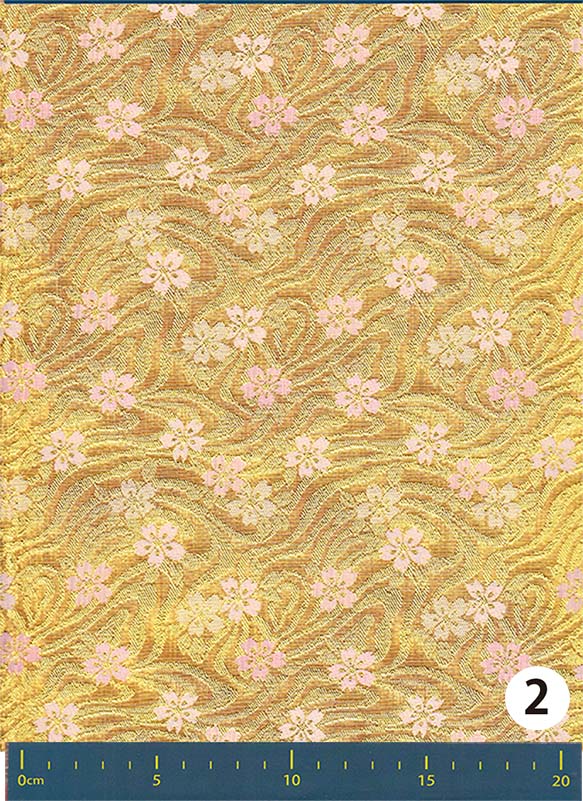 金襴生地 定番　-金流水にさくら-