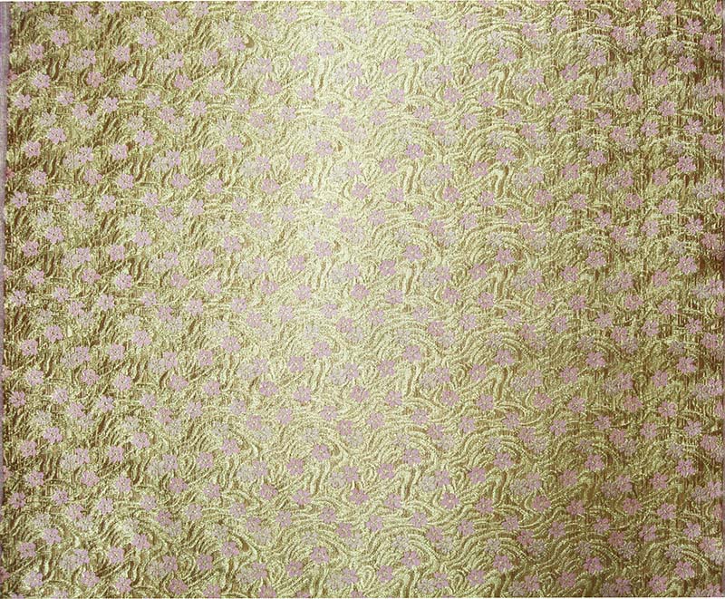 金襴生地 定番　-金流水にさくら-