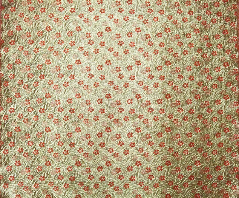 金襴生地 定番　-金流水にさくら-