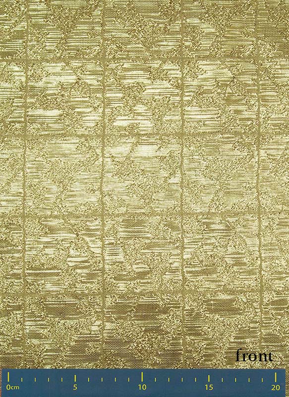 金襴生地 定番　-金箔調破れ市松文様-