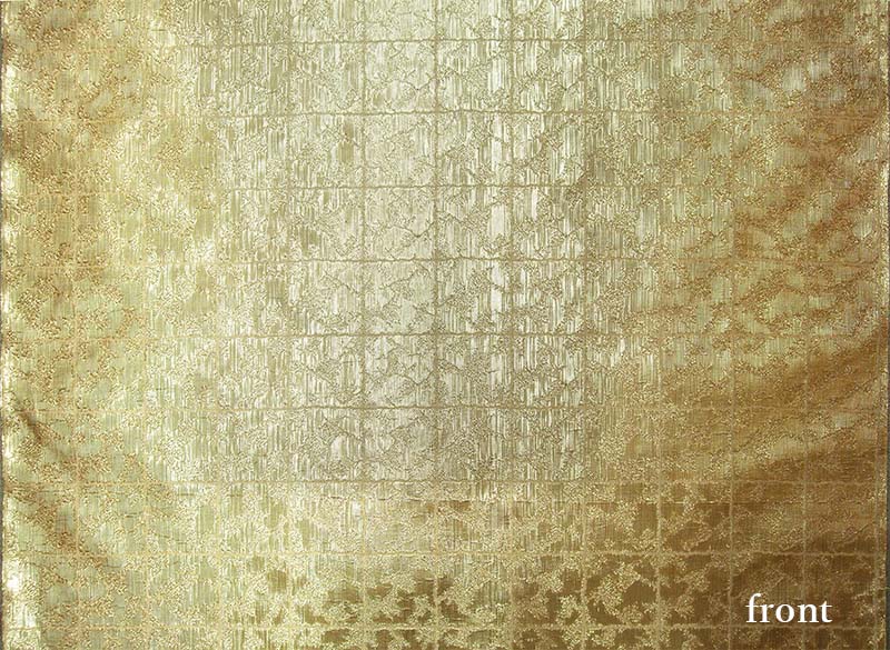 金襴生地 定番　-金箔調破れ市松文様-