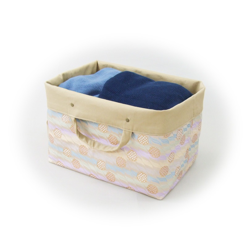 収納バッグ　-雪輪に波柄ぼかし-