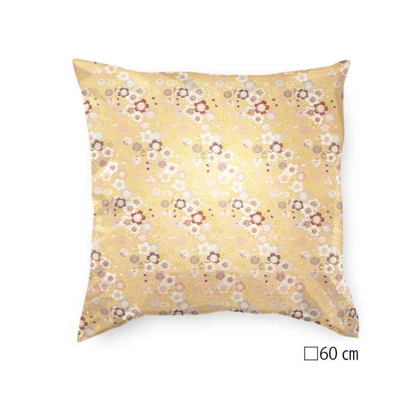 金襴クッションカバー　-京有職　さくら流れ-