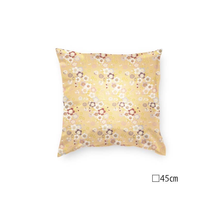 金襴クッションカバー　-京有職　さくら流れ-