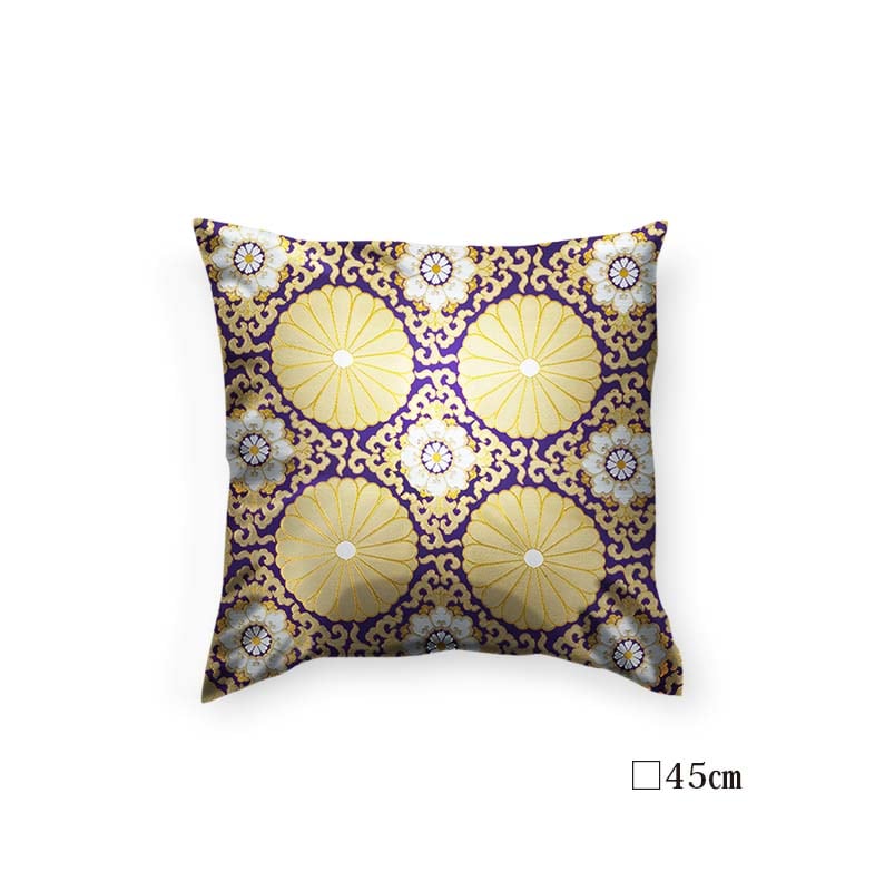 金襴クッションカバー -上粋柳金通 十六菊金通し-通販｜きんらん和布