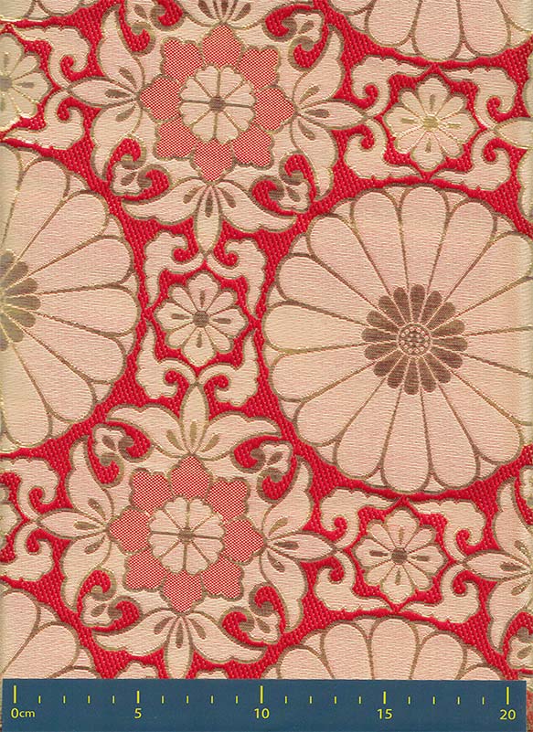 仏事用金襴　-十六菊茶胴4釜-