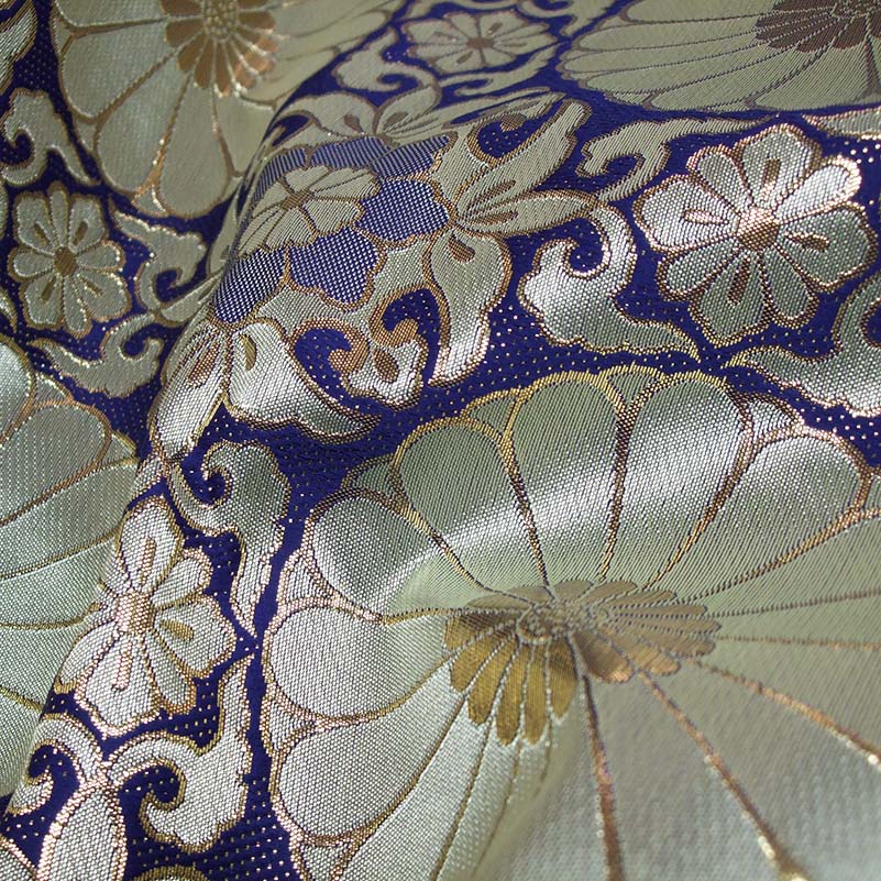 仏事用金襴　-十六菊茶胴4釜-